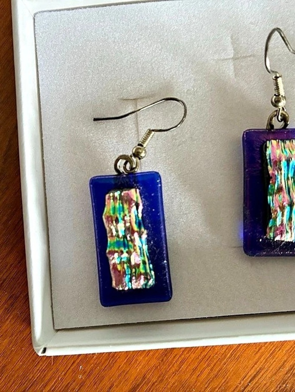 Artisan made Blue & Multicolor Dangle Earrings